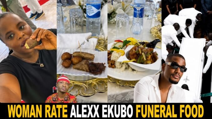 Lady shows funeral meal video