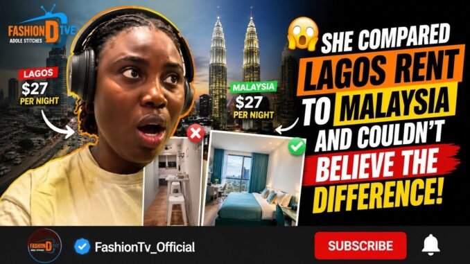 Travel vlogger on Lagos rent