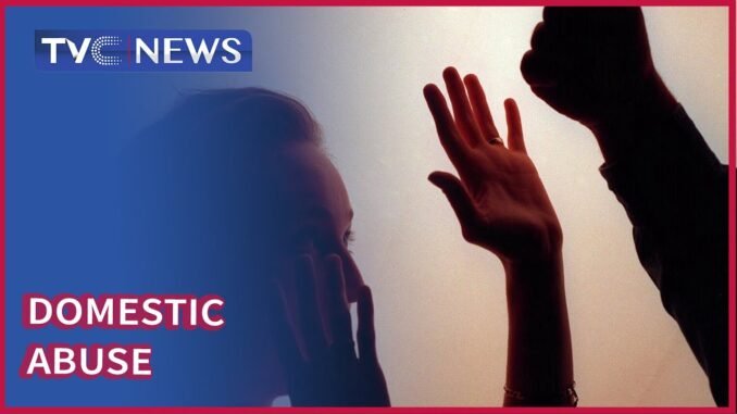 Woman in distress at home conflict