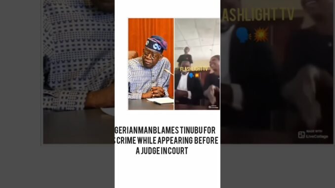 Suspect blames Tinubu for crime in Court