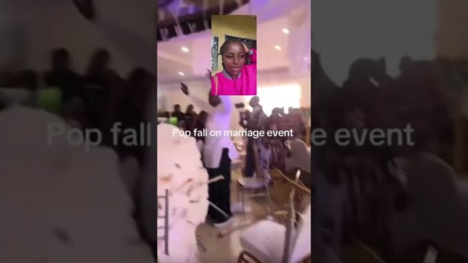 POP ceiling crashes at wedding