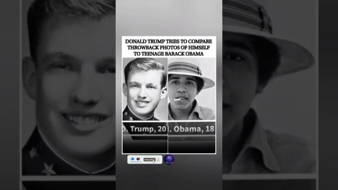 Young Trump and teenage Obama