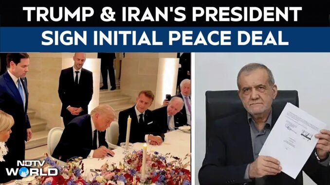 Trump signs historic US-Iran peace accord