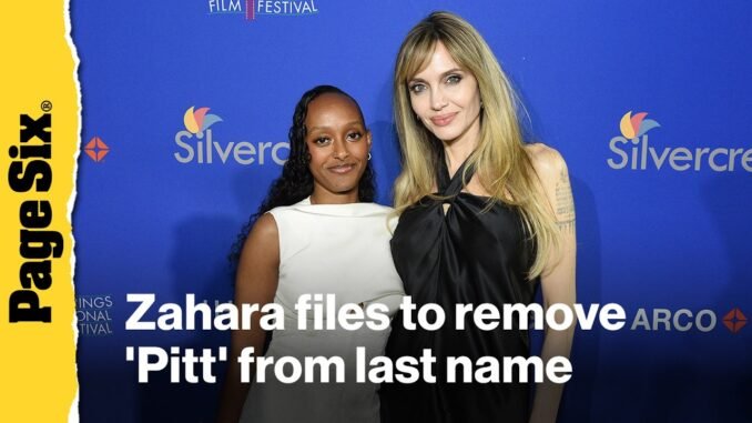 Zahara Jolie files to drop Pitt surname