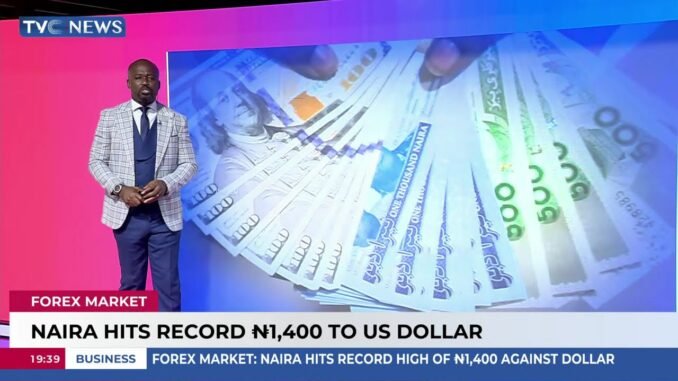Naira weakens to N1,400 per Dollar