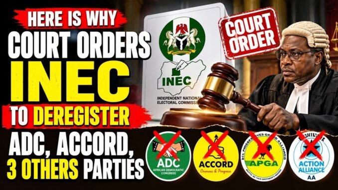 Court ruling deregistering five political parties