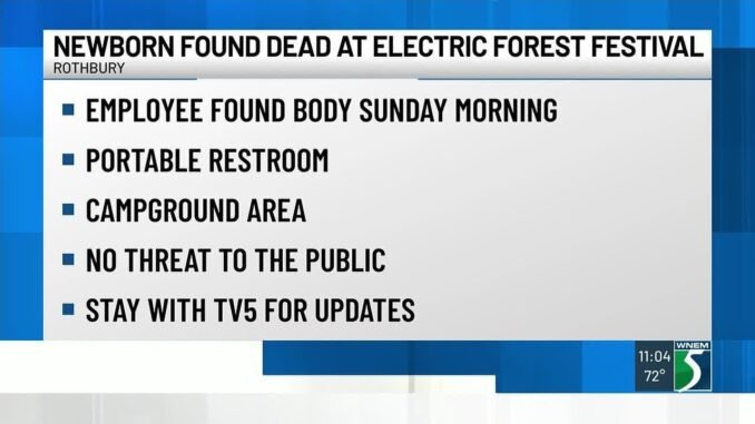 Newborn Abandoned in Festival Campground