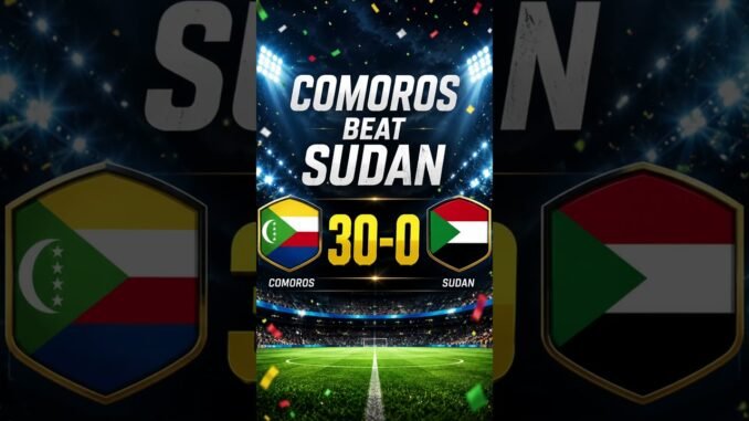 Comoros women smash Sudan 30-0