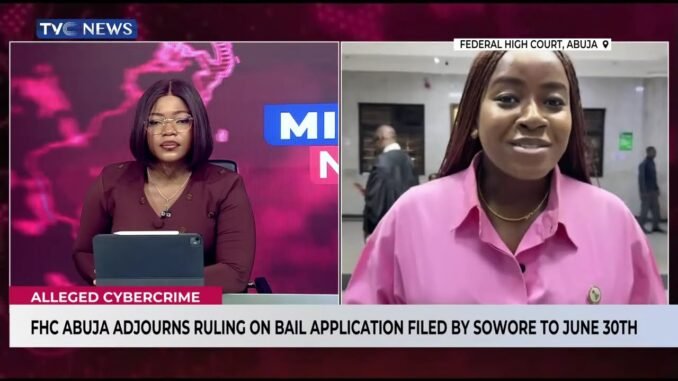 Court Sets June 30 for Ruling on Sowore's Bail