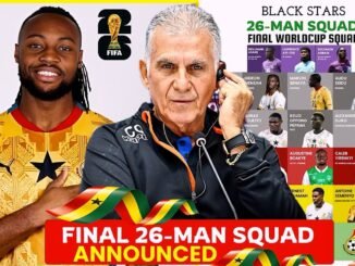 Ghana Confirms World Cup Squad