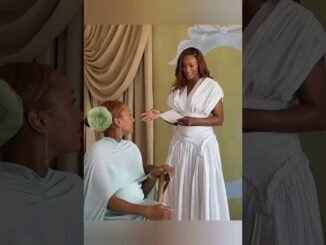 DJ Cuppy prays at Temi Otedola's baby shower