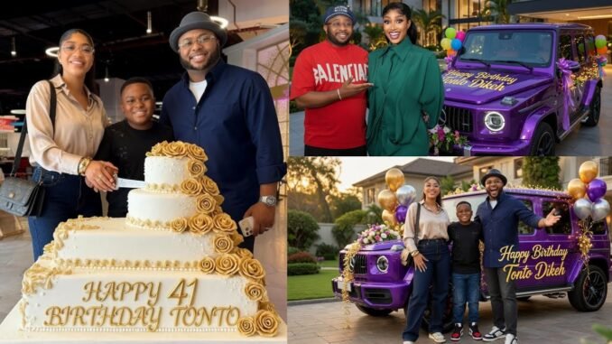 Olakunle Churchill celebrates Tonto Dikeh's birthday
