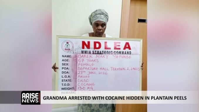 Grandma arrested with cocaine in plantains