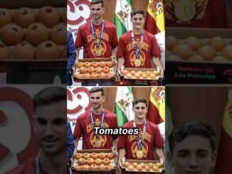 Spanish World Cup Stars rewarded with tomatoes