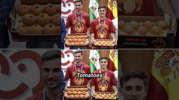 Spanish World Cup Stars rewarded with tomatoes