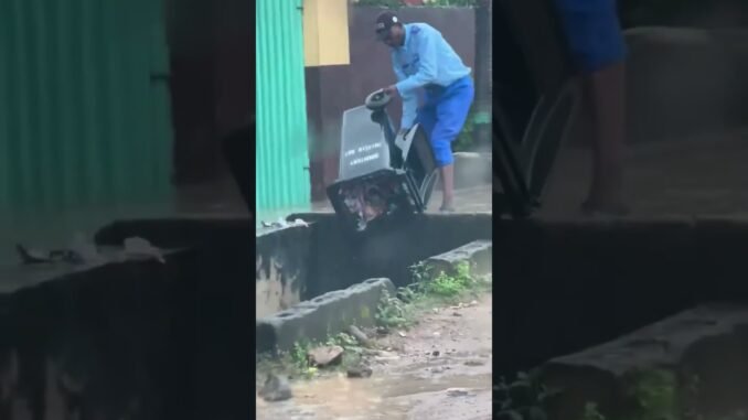 Mother arrested over gutter waste