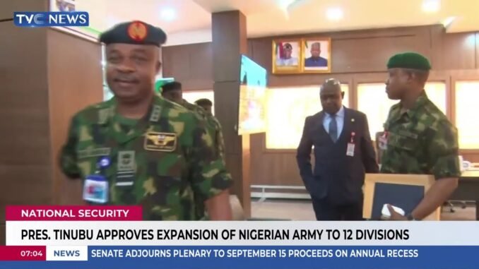Tinubu expands Nigerian Army