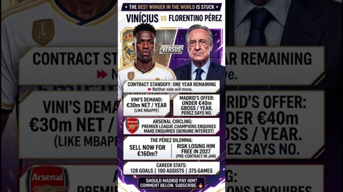 Perez angry over Vinicius salary demands