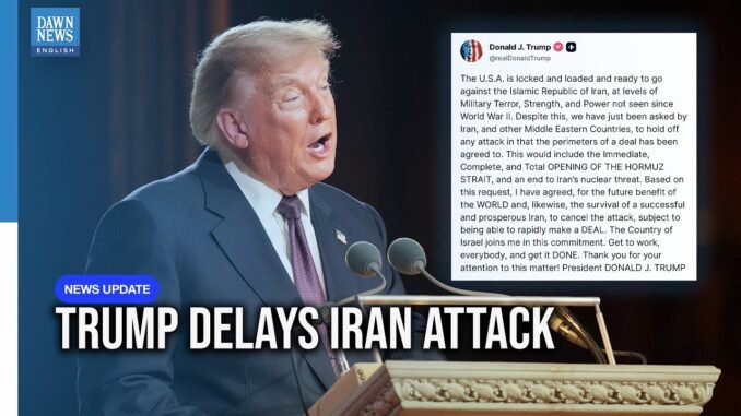Trump halts Iran strikes amid talks