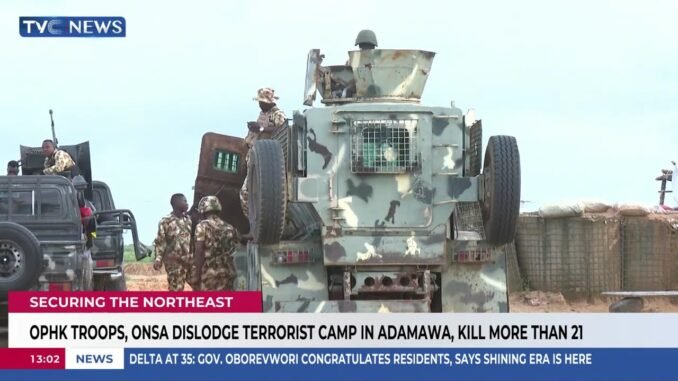 Troops kill 21 terrorists