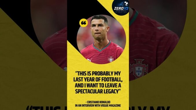 Ronaldo hints at retirement next year