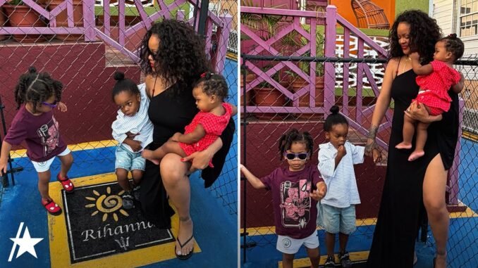 Rihanna brings her children to Barbados