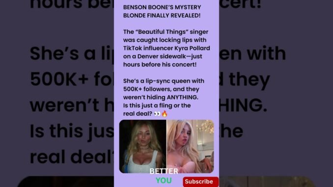 Benson Boone kissing mystery babe in Denver