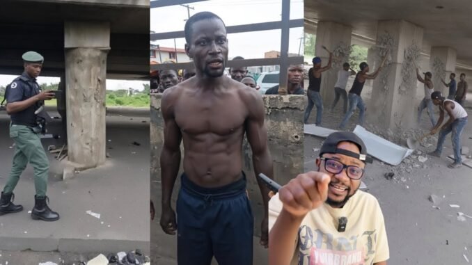 Man arrested for destroying road barrier in Lagos