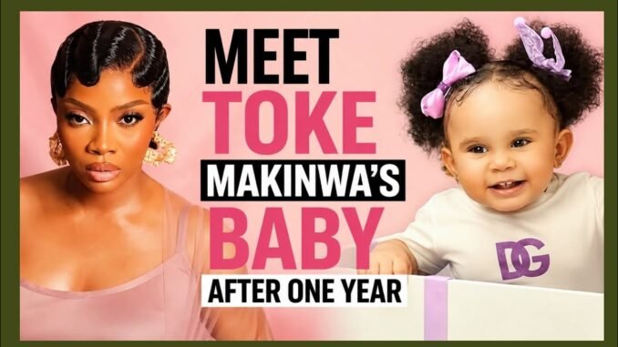 Toke Makinwa Unveils Daughter Yakira's Face