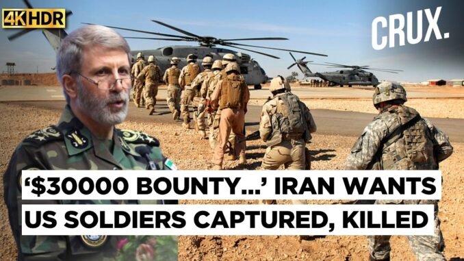 Iran Army Chief Announces $30,000 Bounty