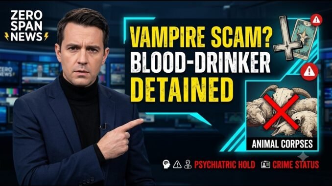 Vampire suspect detained over dead animal