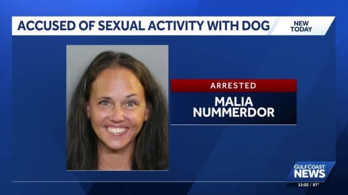 Woman arrested following discovery with dog