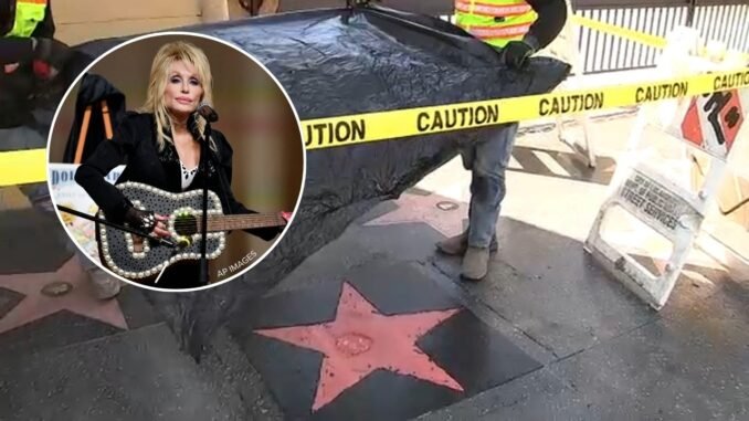 Dolly Parton's restored star on Walk of Fame