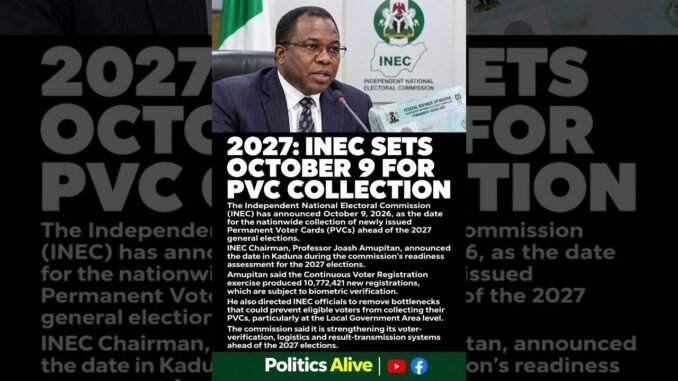 INEC sets October date for PVCs