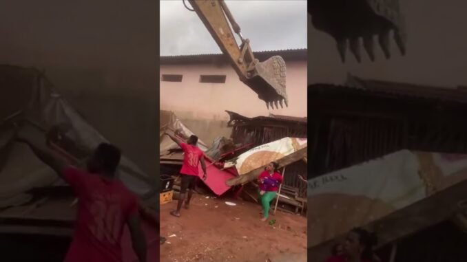 Bulldozer nearly crushes woman