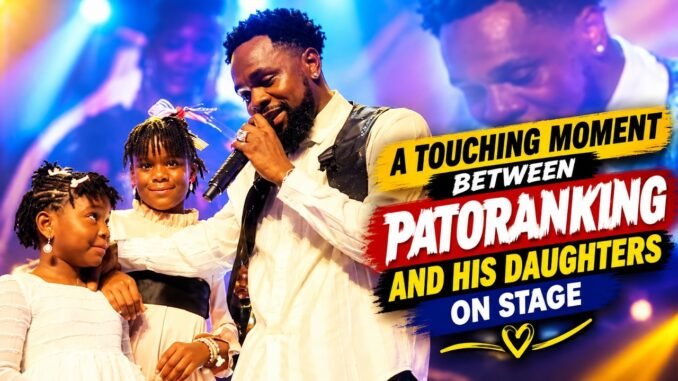 Patoranking shares a touching stage moment with daughters