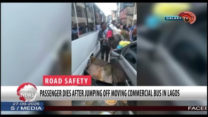 Passenger dies jumping from moving bus