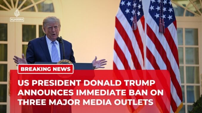 Trump bans media from White House