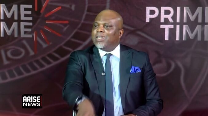 Tope Fasua Reacts After Arise TV Anchor Corrects Him