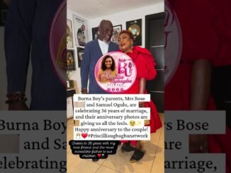 Burna Boy’s parents celebrate 36th anniversary