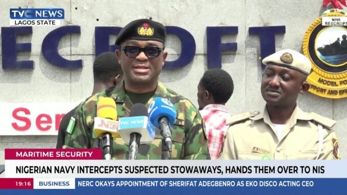 Navy Hands Over Three Stowaways