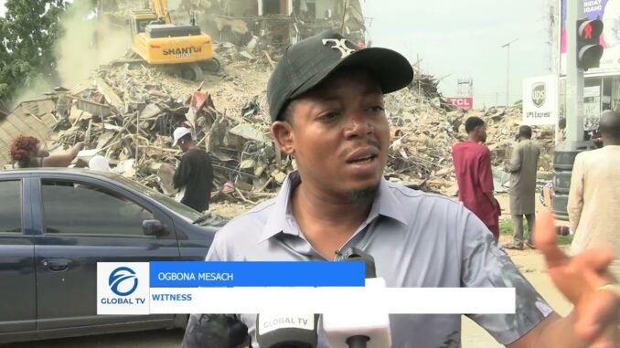 Three-storey building collapses in Abuja