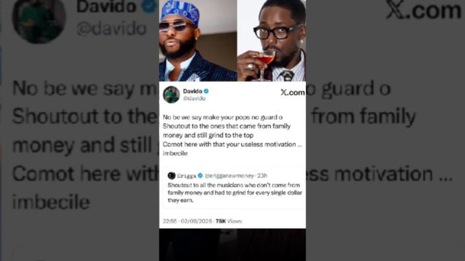 Davido Slams Erigga's "Rubbish Motivation"