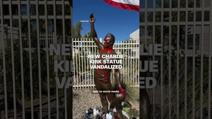 Charlie Kirk Statue Vandalized at TPUSA HQ