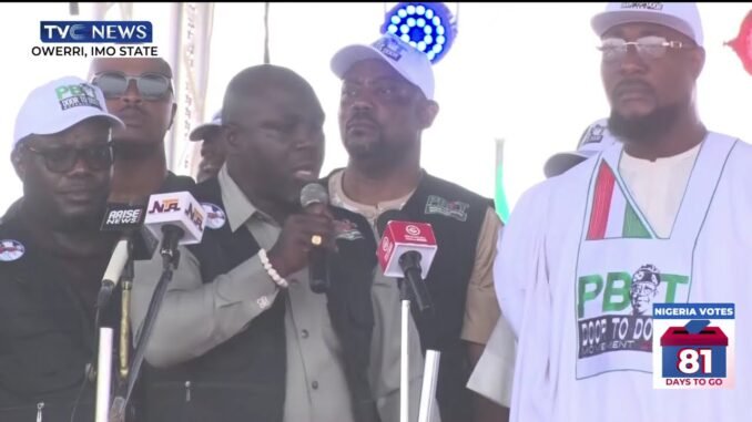 Tompolo, PBAT Campaign Team Arrive Owerri