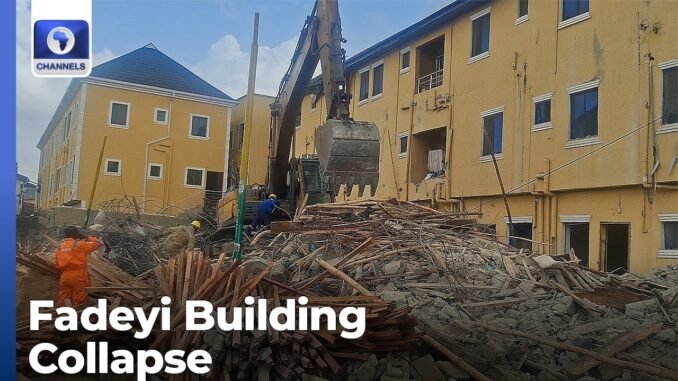 Fadeyi Building Collapse Kills One, Three Rescued