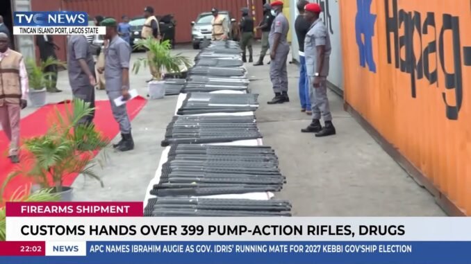Customs intercepts massive arms shipment