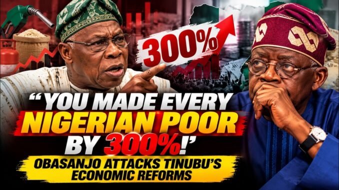 Obasanjo slams Tinubu over economic policies