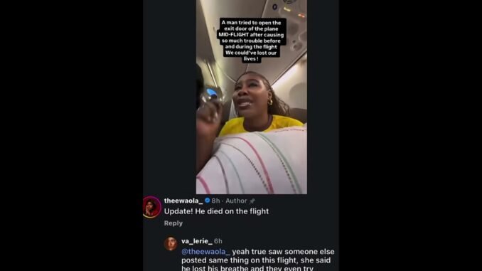 Kenya Airways Passenger Dies After Trying to Open